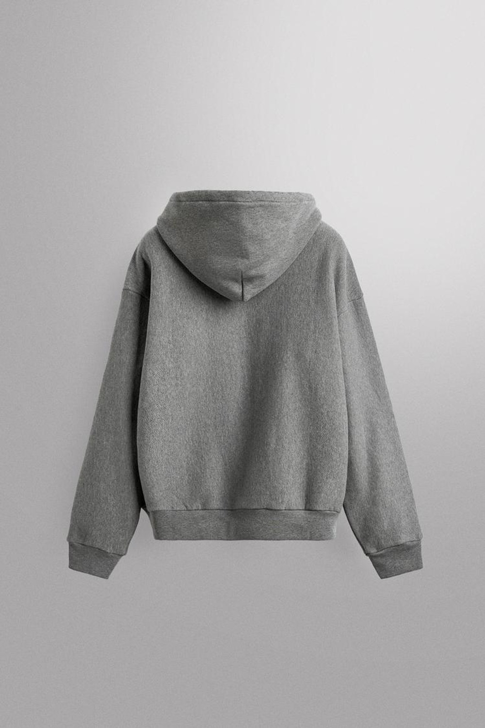 ZARA ХУДИ С НАДПИСЬЮ, СЕРЫЙ МЕЛАНЖ