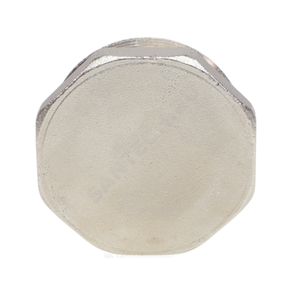 Заглушка латунь никель Ду 25 (1") НР VALFEX VF.583.N.100