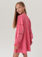 Платье для девочки с длинным рукавом AT1039 коралловый