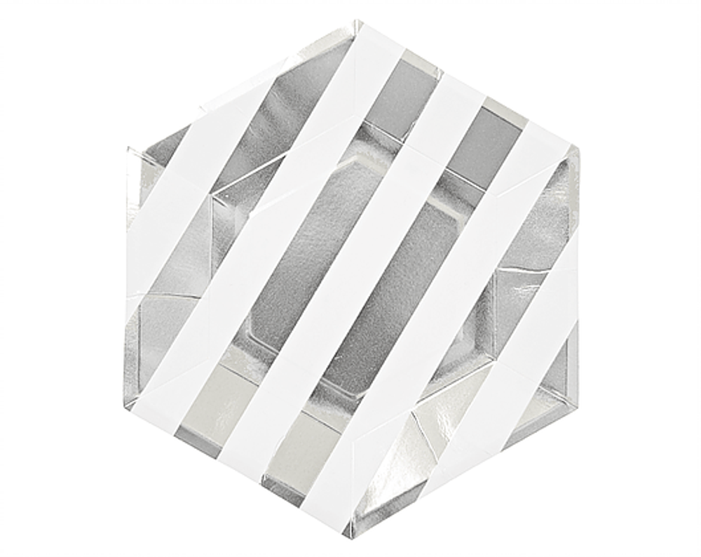 Тарелки большие "Silver Stripes" 8 шт