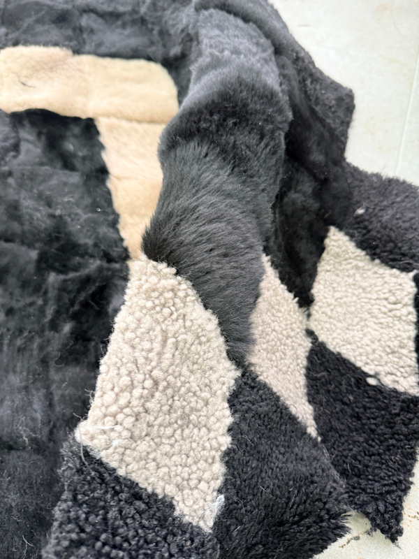 Покрывало меховое ковер из шкуры овчины