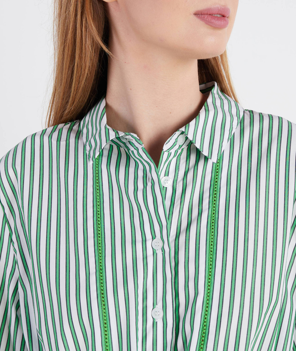 Платье ORG CO STRIPE MIDI SHIRT-DRESS Tommy Hilfiger - зеленый(WW0WW37955)