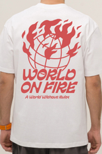 Футболка KUL'TURA "GLOBE ON FIRE" Белый