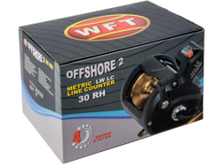 Катушка мультипликаторная WFT Offshore II LW 30 / под правую руку, со счетчиком лески