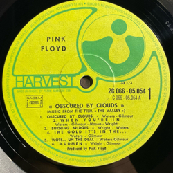 Винтажная виниловая пластинка LP Pink Floyd Obscured By Clouds (Франция 1976)
