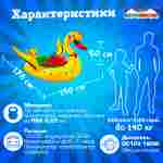 Электрическая бамперная лодка «Лебедь» XL, желтая, взрослая на часовом механизме