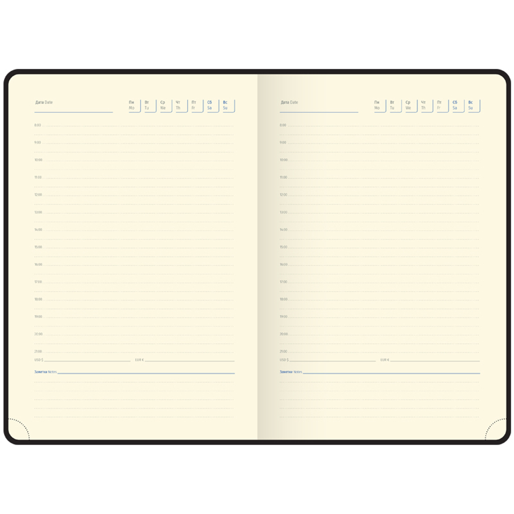 Ежедневник недатированный, А5, 136л., кожзам, Berlingo "Color Zone", черн. срез, с резинкой, фуксия