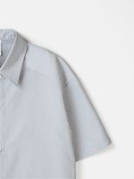 Рубашка оверсайз с коротким рукавом "Серая" 7+