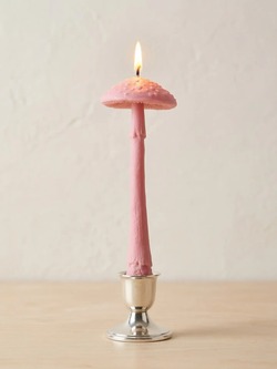 Свеча "Гриб Мухомор" нежно-розового цвета