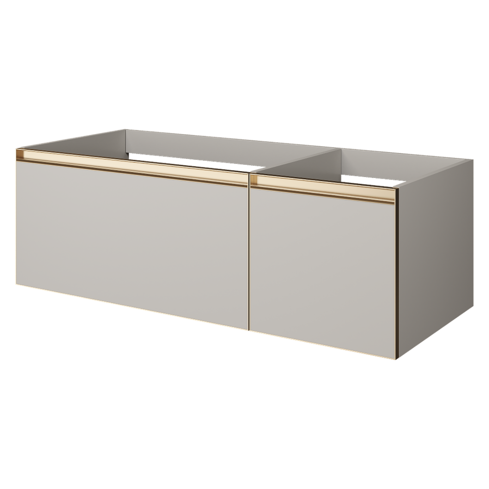 Armadi Art QUATRO 2 120см (80+40) тумба CASHMERE профиль MATT GOLD