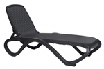 Шезлонг-лежак пластиковый, Nardi Omega, антрацит