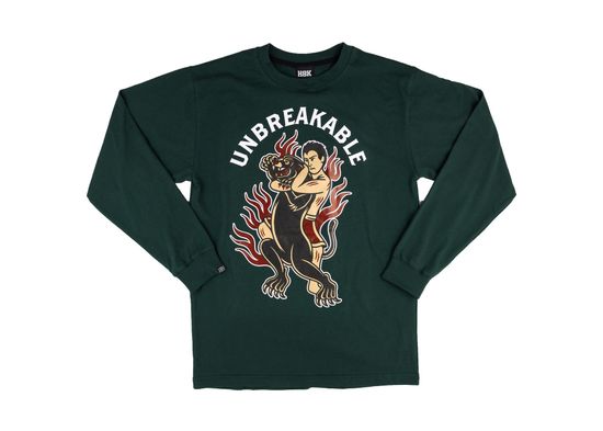 Лонгслив HOOK Борьба зеленый