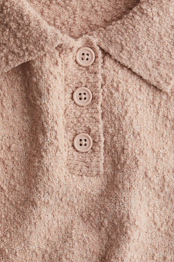 H&M Поло из букле, пыльно-розовый