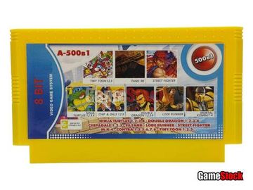 Картридж 8-Bit - 500в1 N.TURTLES 1.2.3.4+D.DRAGON 1.2.3.4+CHIP&DALE 1.2.3+90 TANK+LODE RUNNER+M.K.4+CONTRA+.