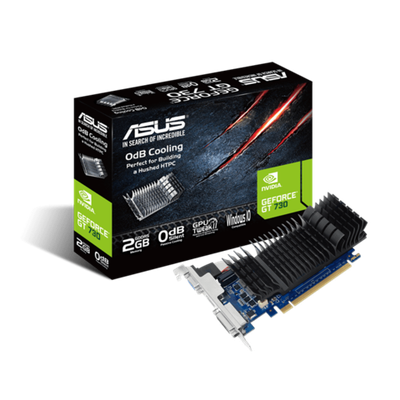 Видеокарта ASUS GeForce  GT730 2Gb 64bit GDDR5 902/1605 DVI HDMI HDCP PCI-E GT730-SL-2GD5-BRK