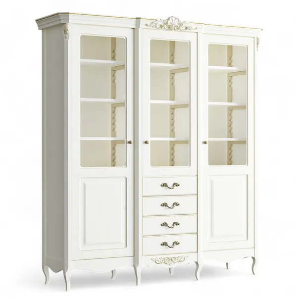 Библиотека 3 двери с ящиками