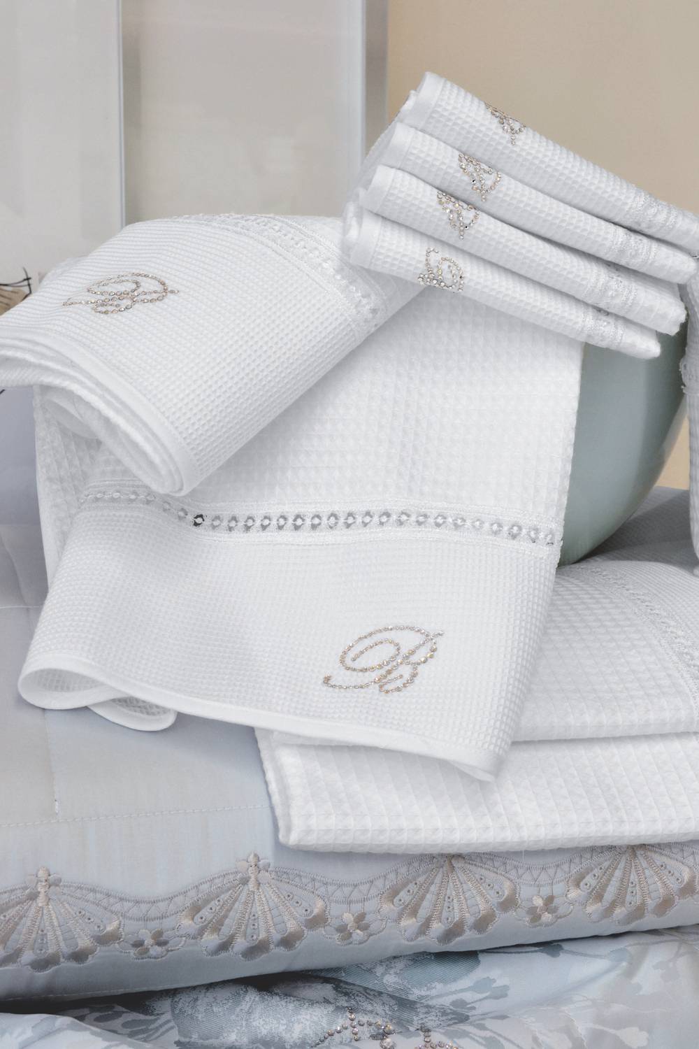 Полотенце 100х150 Blumarine Cheryl серое Италия