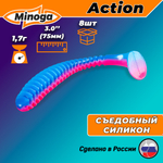 Силиконовая приманка ACTION 3,0"(8шт) 75мм, цвет 114