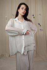 костюм: рубашка, топ и брюки