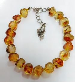 Комплект украшений, янтарь