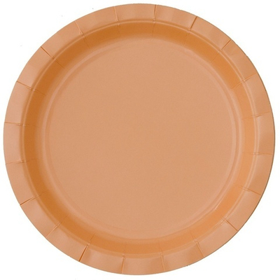 Тарелки однотонные, Персиковый, 17 см, 6 шт.