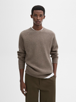 Massimo Dutti Свитер из смесовой шерсти, цвет черепаховой кости