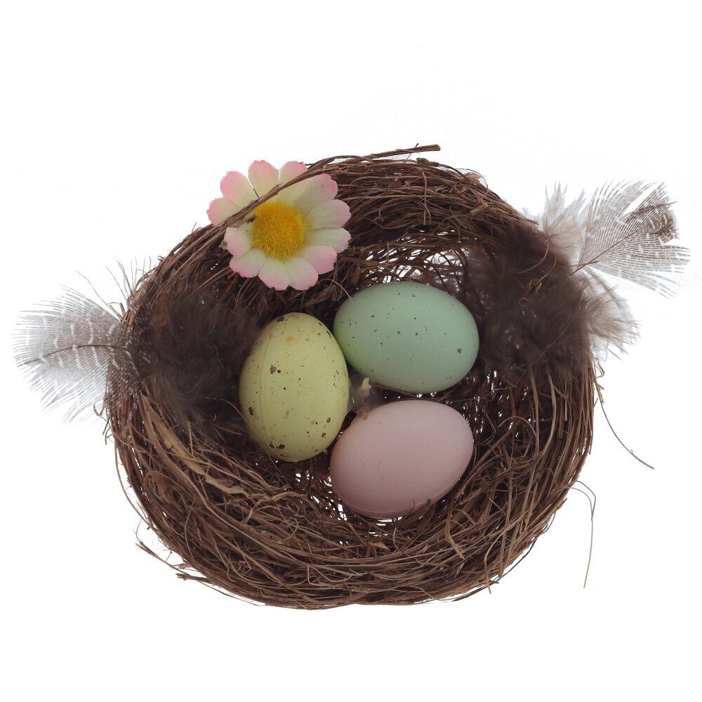 GAEM Изделие декоративное (вставка) "Гнездо пасхальное" (8*7*3) (блок 12 шт), L7 W7,5 H22 см, 2в.