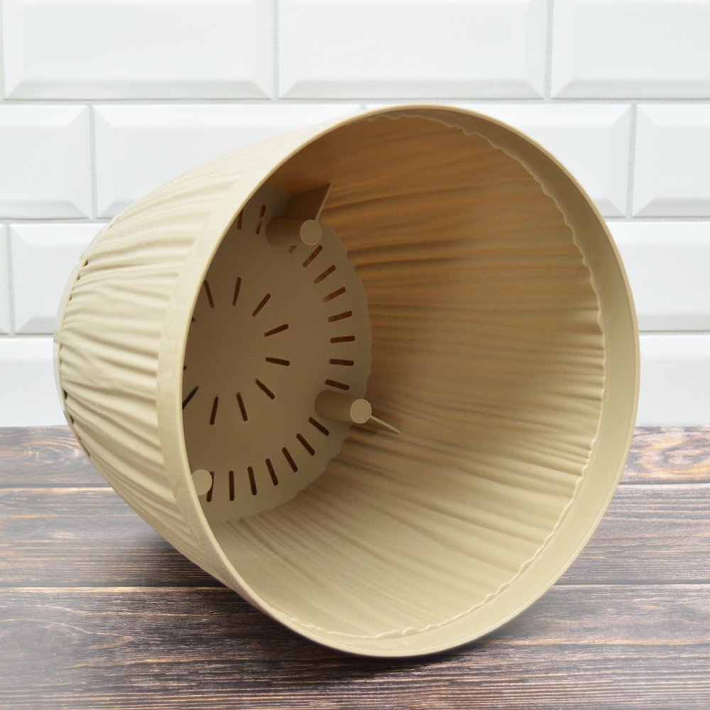 Горшок цветочный Barcelona 9,6л D270мм, молочный шоколад