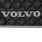 Ковры VOLVO FH-12 2009-2013г (автомат) (экокожа, черный, серый кант, серая вышивка)