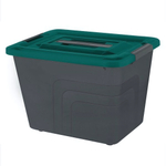 Ящик для хранения с лотком и ручкой BERGEN FJORD 18л вулканический базальт