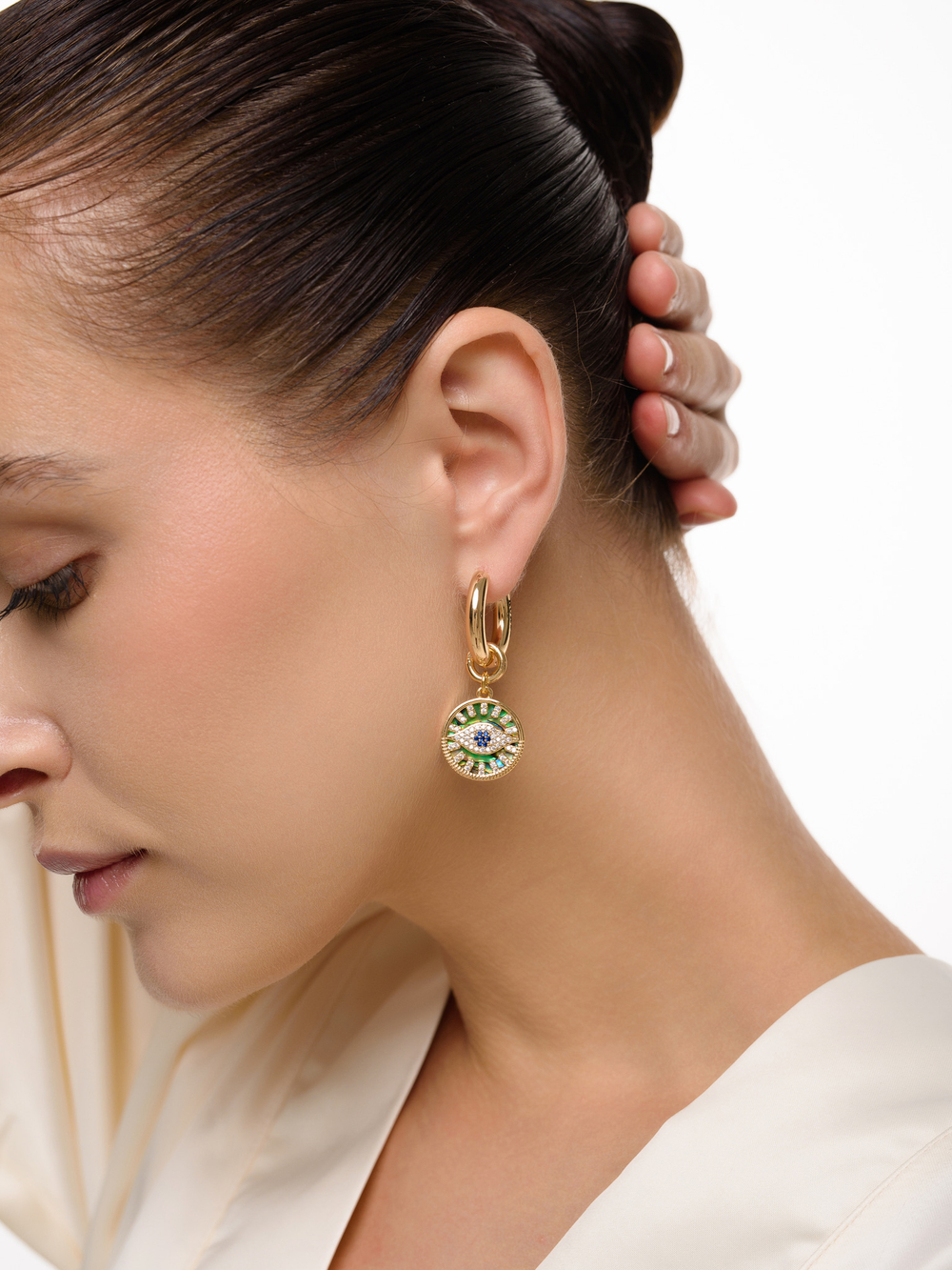 Серьги "Eye" Gold