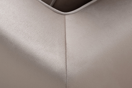 Диван велюровый трехместный Garda Decor Madrid Memory бежевый с кантом