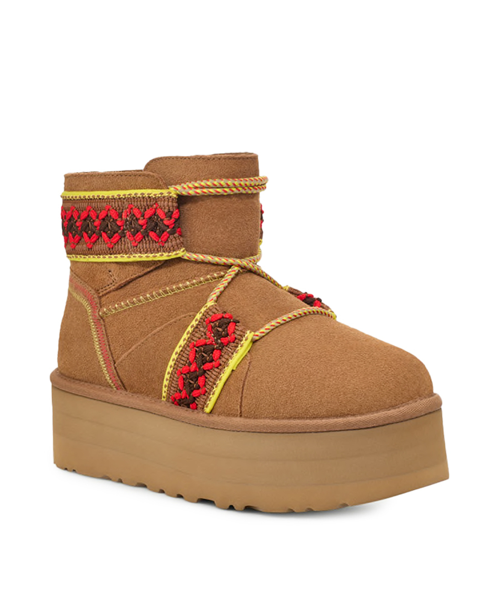CLASSIC MINI BRAID PLATFORM - chestnut