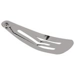 Заколки для волос НАБОР 10 шт., 5 см, клик-клак, глянцевый, серебристый, MONTE VITA, 457079