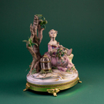 Винтаж: Фарфоровая мануфактура Carpie / Capodimonte «Девушка в саду»