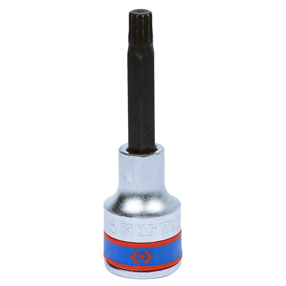 Насадка (бита) торцевая 1/2&quot;, SPLINE, M8, L = 80 мм KING TONY 403608