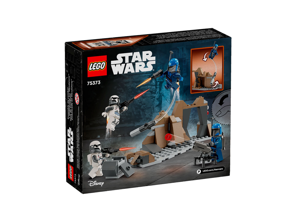LEGO Star Wars 75373 «Боевой набор: засада на Мандалоре» — минифигурки и техника