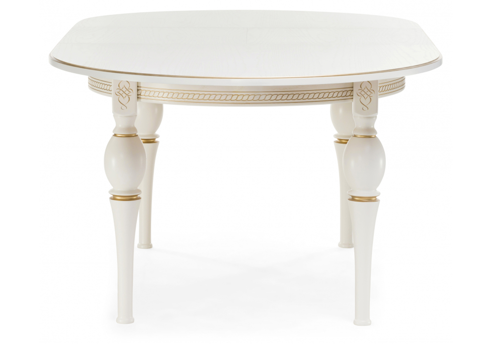 Стол деревянный Woodville Авилла молочный, золото