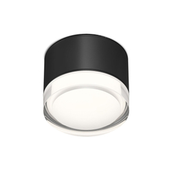 Накладной влагостойкий светильник AQUA, GX53, до 15 Вт, LED, IP44, черный, алюминий, акрил