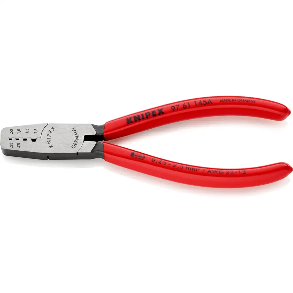 Инструмент для обжима контактных гильз 145 мм Knipex 97 61 145 A