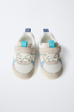 ZARA ЦВЕТНЫЕ КРОССОВКИ BAREFOOT, ГОЛУБОЙ