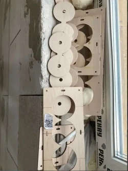 Кондуктор - Шаблон для сверления подрозетников 68 мм - 5 шт от 1 до 5 отверстий - 5 шт от 1 до 5 отверстий