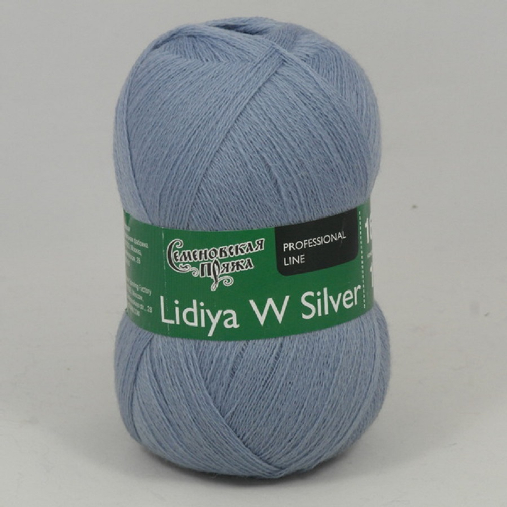 Семеновская Пряжа "Лидия Silver ЧШ" 100% имп. меринос 1613м/100гр