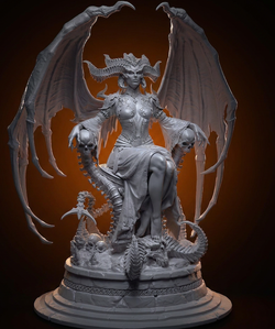 Фигурка, Лилит (Lilith) Королева суккубов, Diablo IV, высота композиции 20 см
