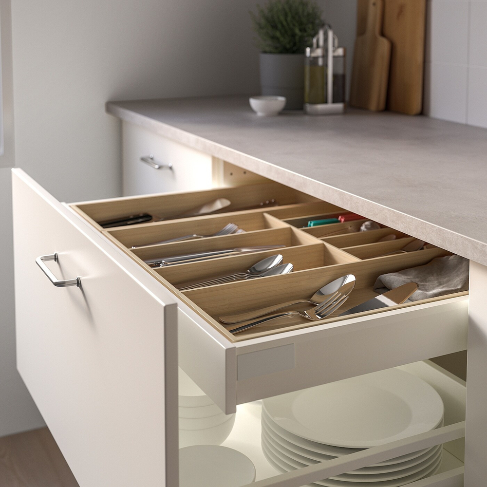 Лоток для столовых приборов IKEA UPPDATERA (УППДАТЕРА), Бамбук, 52х50 см