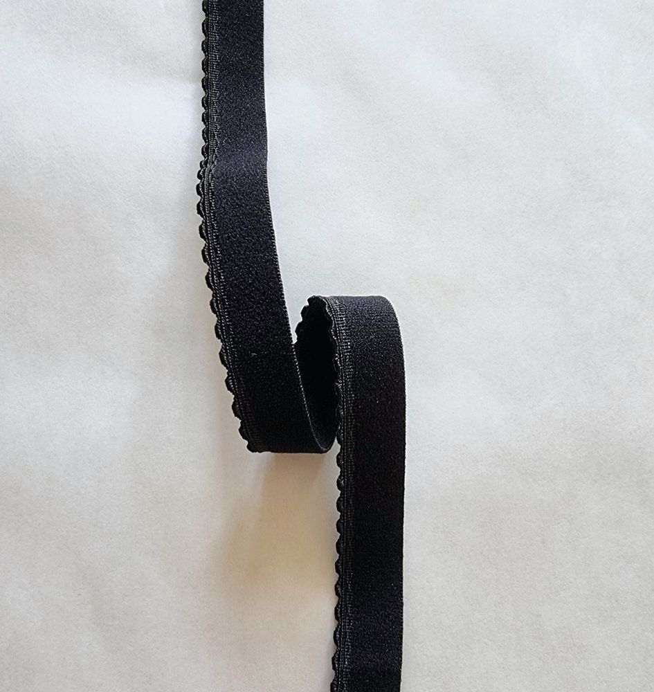 Резинка ажурная становая чёрная 15 мм