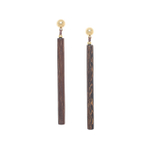 Серьги Nature Bijoux, Okawa, с деревом роблес, NB26.1-12-90594 (коричневый)