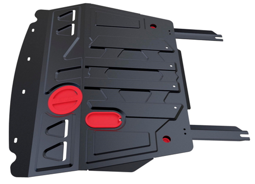 Защита картера и КПП АвтоБроня для FAW V5 (V - 1.5) МКПП 2012-2017, штампованная, сталь 1.8 мм, с крепежом, 111.08006.1