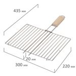 Решетка-гриль универсальная, размер 300х220 мм, глубина 10 мм, никелированное покрытие, РГМ3НЭ