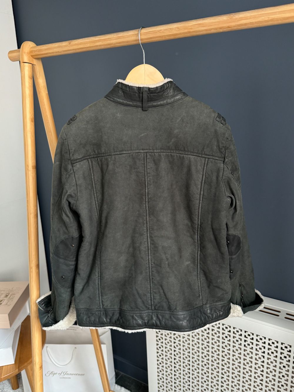 Утепленная кожаная куртка Armani Junior, 152